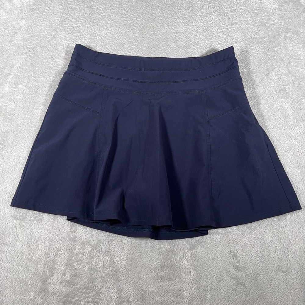 Athleta All Day Skort‎ Womens 0 Navy Stretch Athletic Tennis Golf Pocket Travel